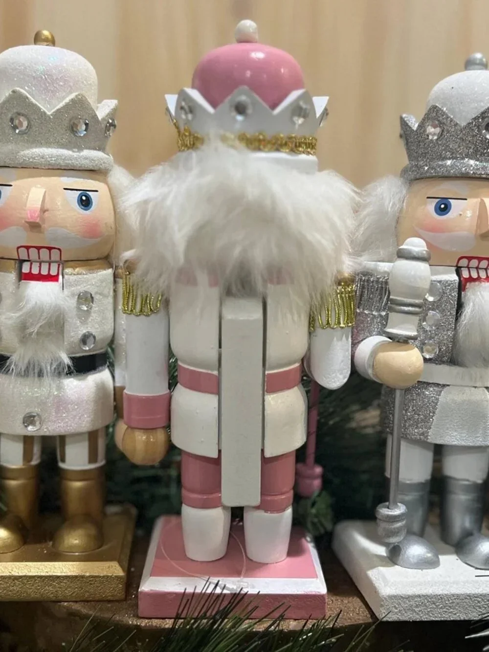 Wood King Nutcracker with Christmas Mantel Decoration Holiday Gift